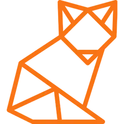 Professional logo of Manifund, featuring an origami orange fox