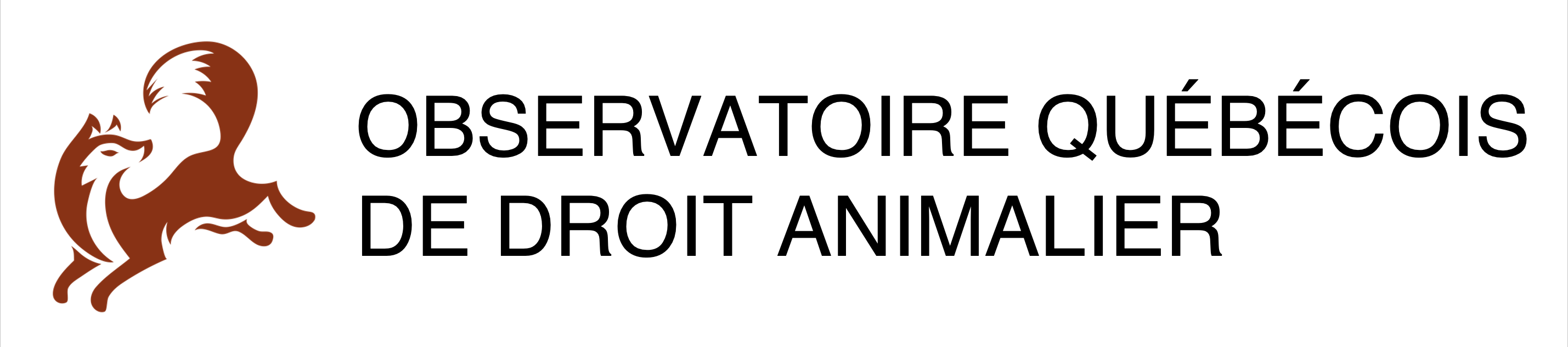 Professional logo of the Animal Law Observatory of Québec (OQDA), featuring a red fox on the left and the observatory's title on the right.